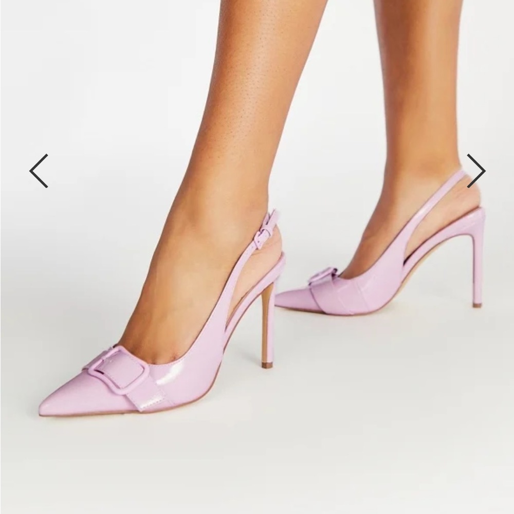 SHOEDAZZLE Gigi Slingback Pump (Wide Width) in Pink Lavender